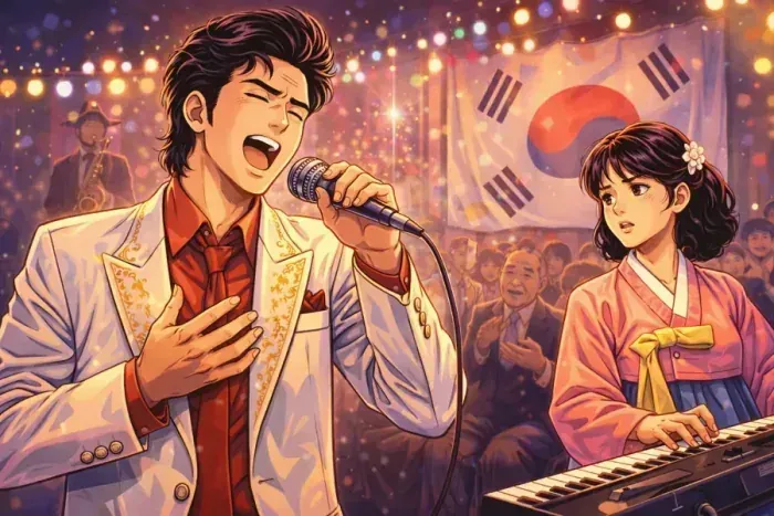 While Japan's pop industry expanded through kayokyoku , South Korea followed a different path.