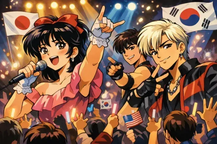 Cover image for From Asia to the World: How J-Pop and K-Pop Changed Global Pop