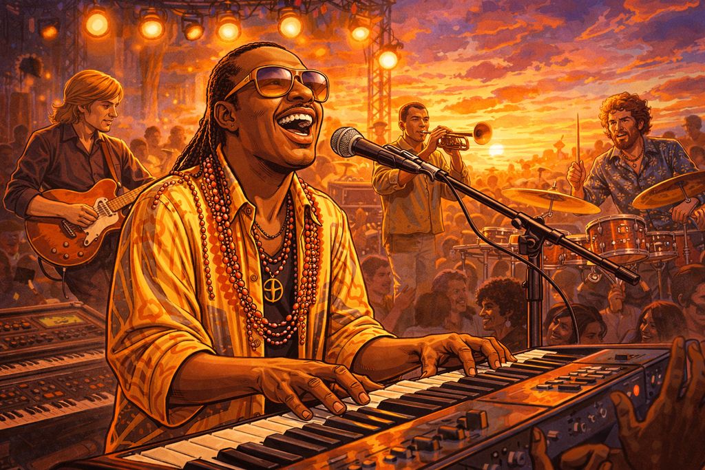 Portrait of Stevie Wonder