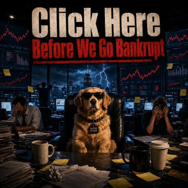 Cover art for the album Click Here Before We Go Bankrupt