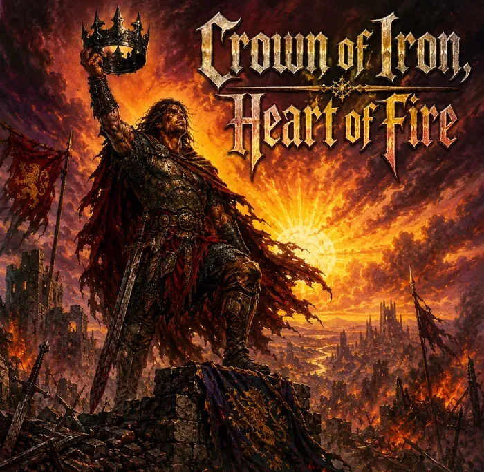 Cover art for the album Crown of Iron, Heart of Fire