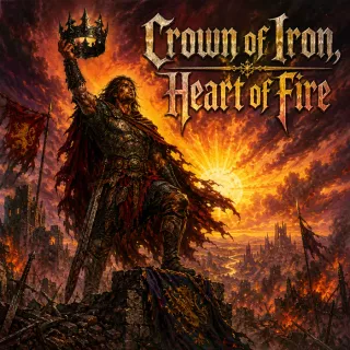 Cover art for the album Crown of Iron, Heart of Fire