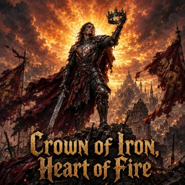 Cover art for the album Crown of Iron, Heart of Fire