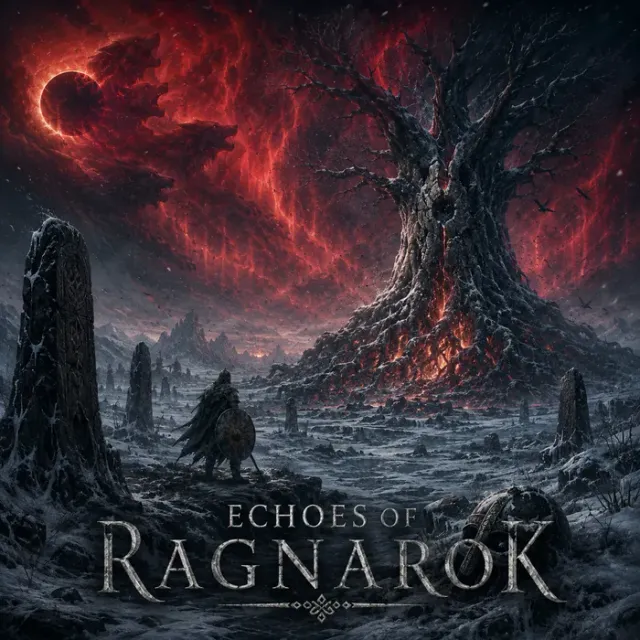 Cover art for the album Echoes of Ragnarok