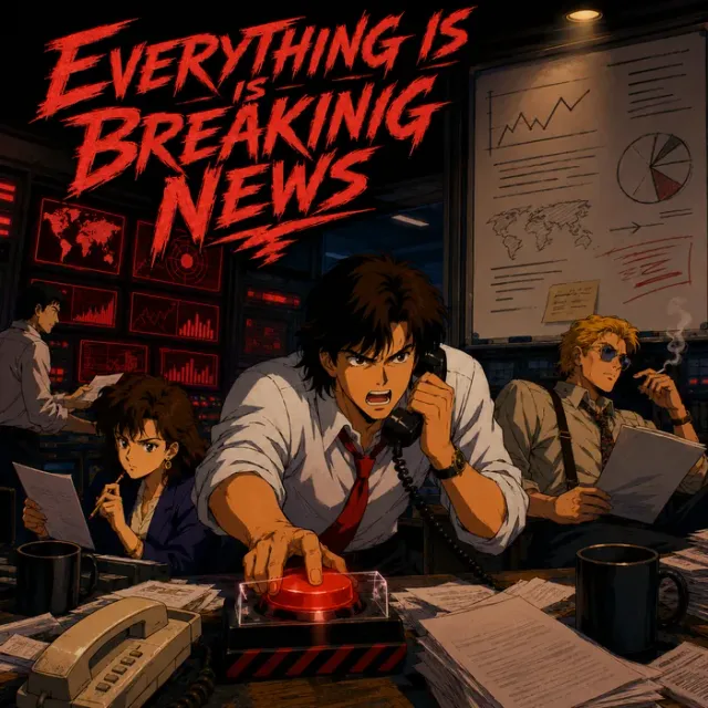 Cover art for the album Everything Is Breaking News