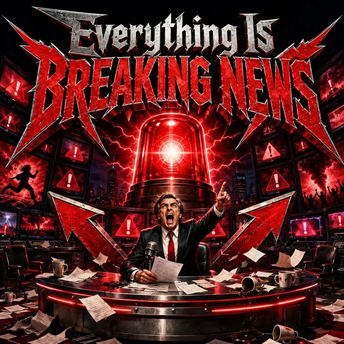 Cover art for the album Everything Is Breaking News