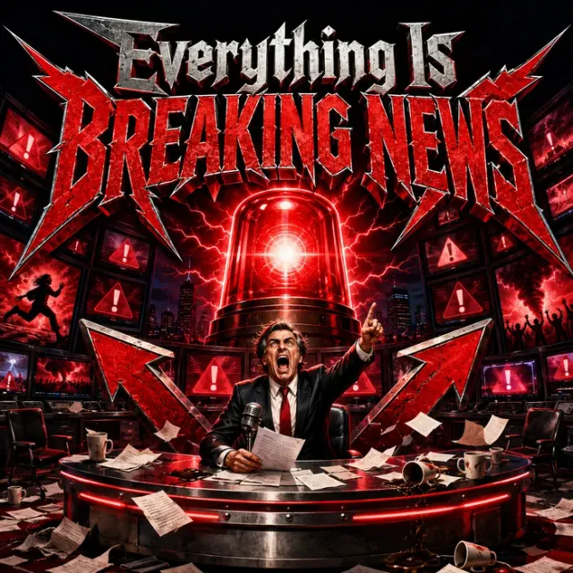 Cover art for the album Everything Is Breaking News