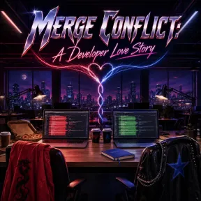 Cover art for the album Merge Conflict - A Developer Love Story