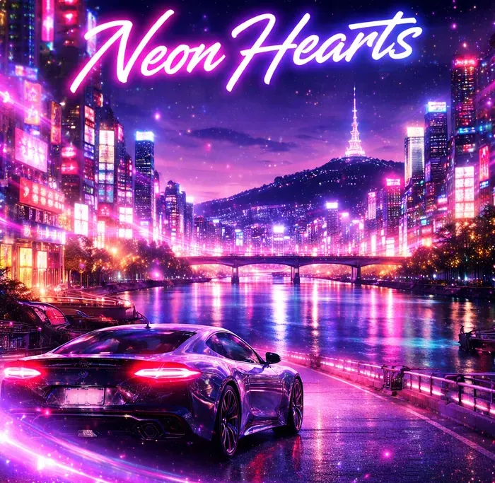 Cover art for the album Neon Hearts