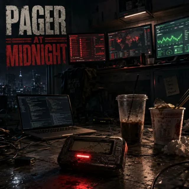 Cover art for the album Pager at Midnight