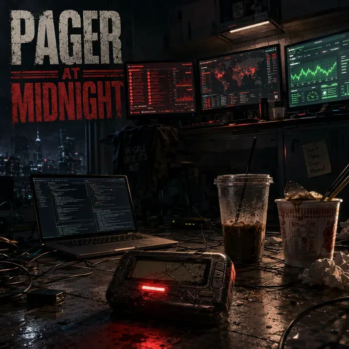 Cover art for the album Pager at Midnight