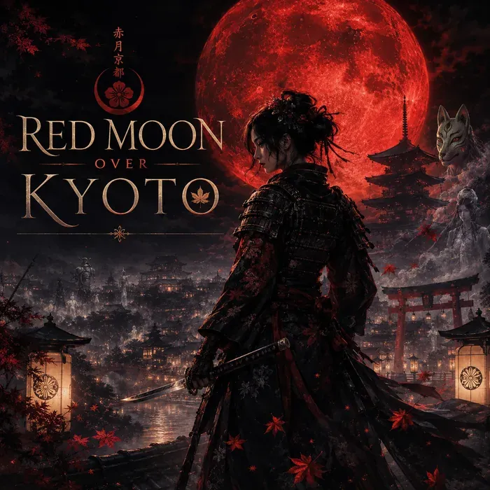 Cover art for the album Red Moon Over Kyoto