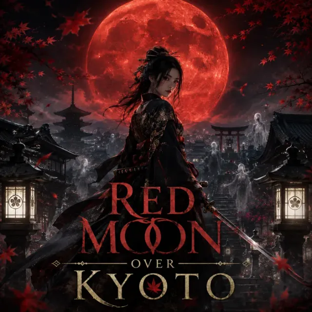 Cover art for the album Red Moon Over Kyoto