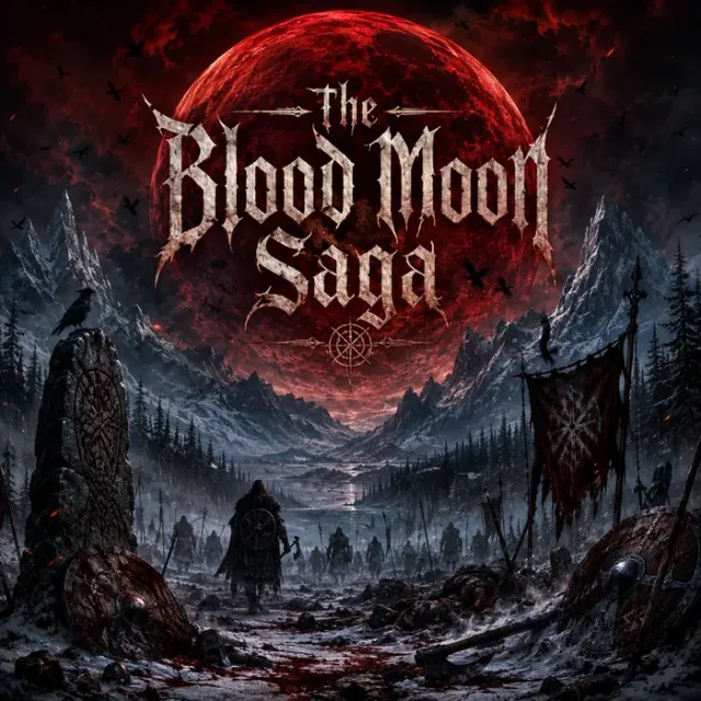 Cover art for the album The Blood Moon Saga