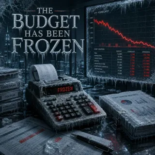Cover art for the album The Budget Has Been Frozen