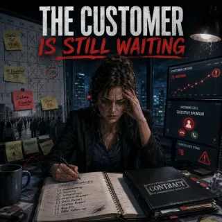 Cover art for the album The Customer Is Still Waiting