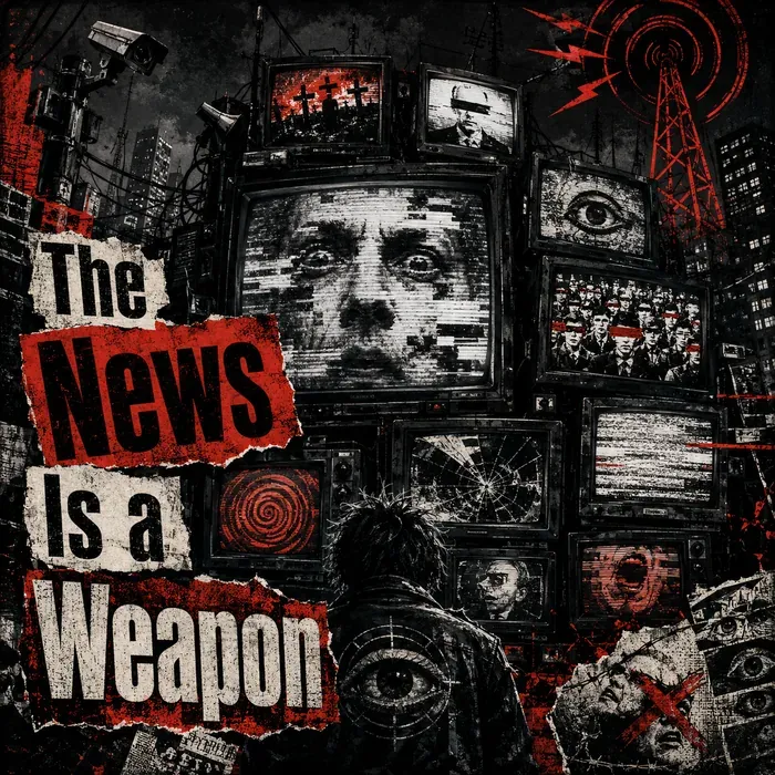 Cover art for the album The News Is a Weapon