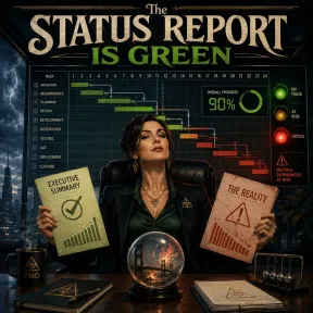Cover art for the album The Status Report Is Green