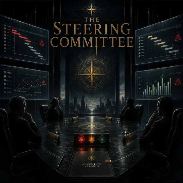 Cover art for the album The Steering Committee