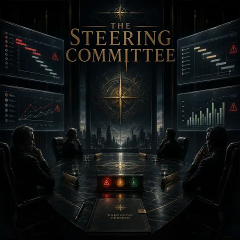 Cover art for the album The Steering Committee
