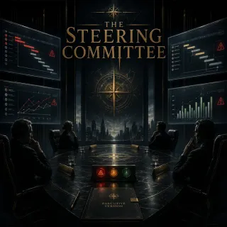 Cover art for the album The Steering Committee