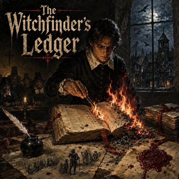 Cover art for the album The Witchfinder’s Ledger