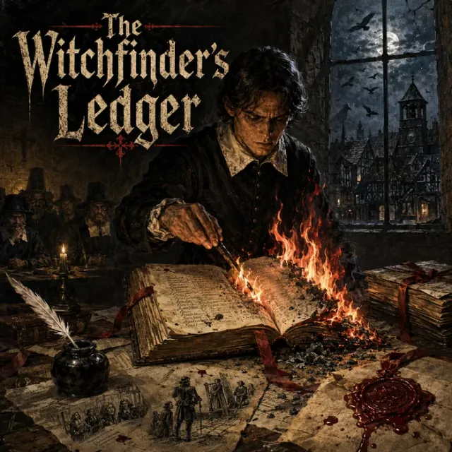 Cover art for the album The Witchfinder’s Ledger