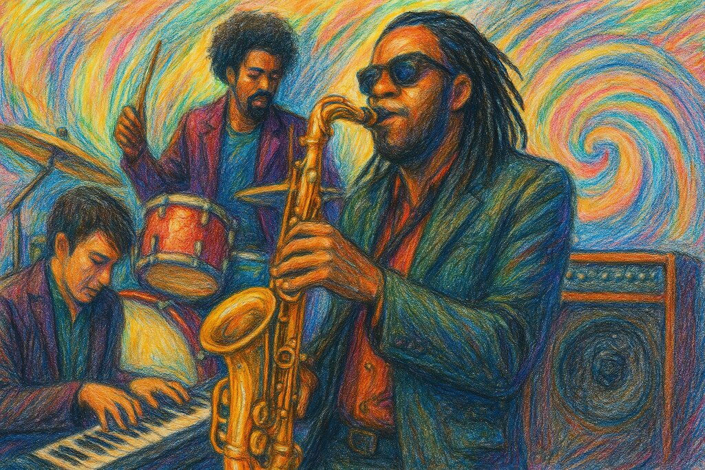 Cover image for Faszination Acid Jazz – Eine Reise durch groovende Klangwelten und pulsierenden Rhythmus