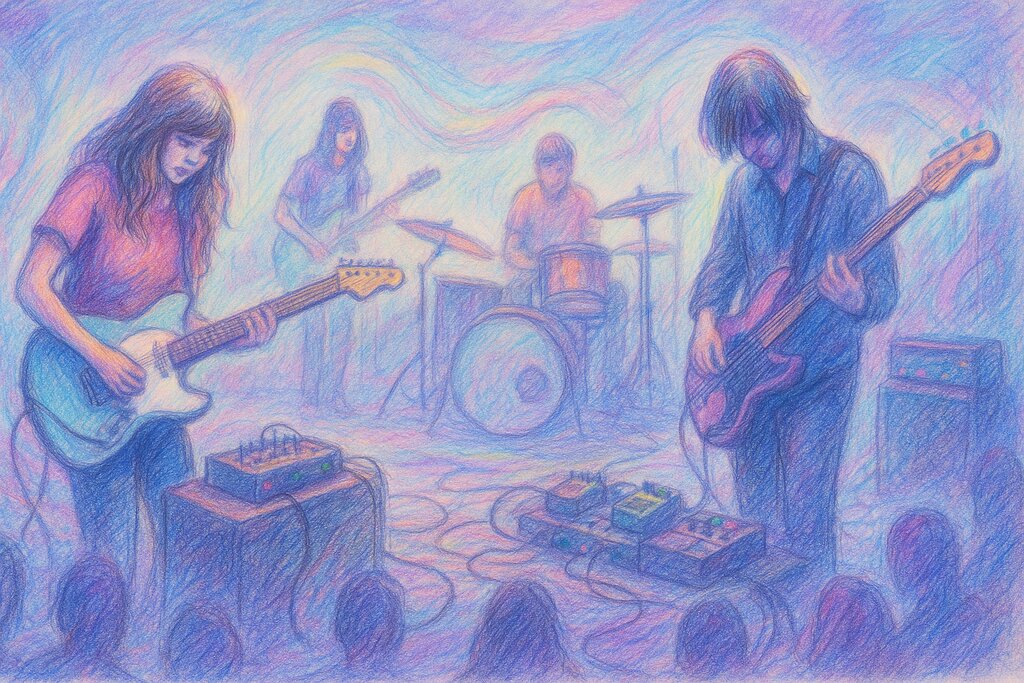 Cover image for Faszination Shoegaze – Eine Reise durch hypnotische Klangwelten und legendäre Gitarrensounds